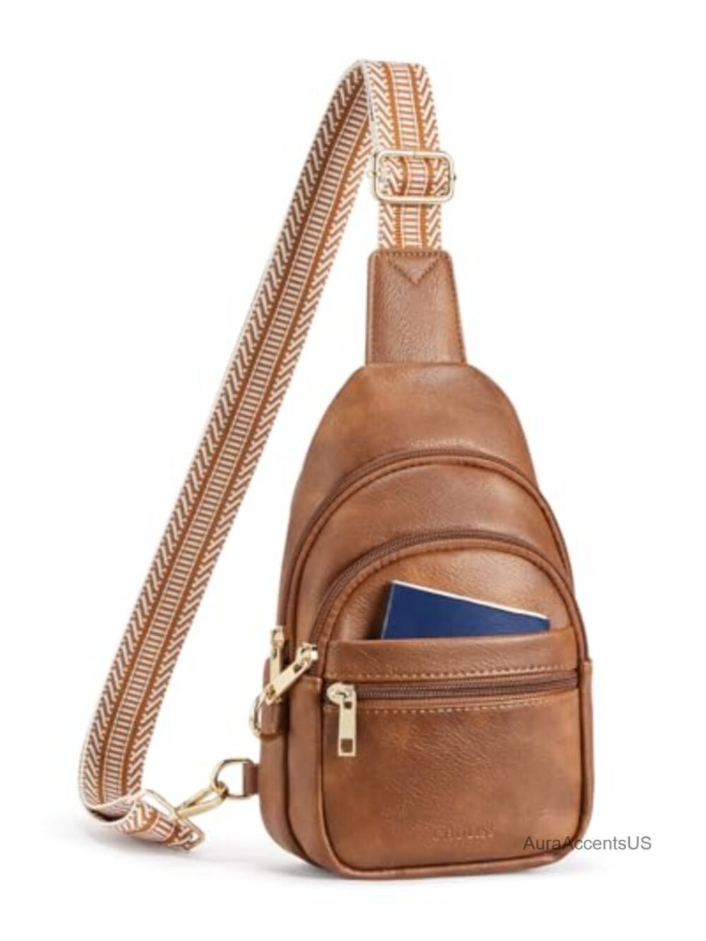 Anti Theft Sling Bag RFID Vegan Leather Crossbody Unisex Travel
